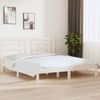 Estructura De Cama Madera Maciza Blanco Supe King 180x200 Cm Vidaxl