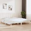 Estructura De Cama Madera Maciza De Pino Blanco 200x200 Cm Vidaxl