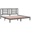 Estructura De Cama De Madera Maciza De Pino Gris 200x200 Cm Vidaxl