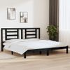 Estructura De Cama De Madera Maciza De Pino Negro 200x200 Cm Vidaxl