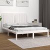 Estructura De Cama De Madera Maciza De Pino Blanca 140x190 Cm Vidaxl