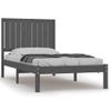 Estructura De Cama Madera Maciza De Pino Gris 90x200 Cm Vidaxl