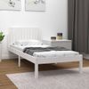 Estructura De Cama Madera Maciza De Pino Blanco 100x200 Cm Vidaxl