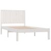 Estructura De Cama Madera Maciza De Pino Blanco 100x200 Cm Vidaxl