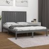 Estructura De Cama Madera Maciza De Pino Gris 120x200 Cm Vidaxl