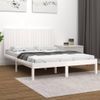 Estructura De Cama Madera Maciza Blanco Supe King 180x200 Cm Vidaxl