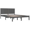 Estructura De Cama De Madera Maciza De Pino Gris 200x200 Cm Vidaxl