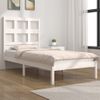 Estructura De Cama Madera Maciza De Pino Blanco 90x190 Cm Vidaxl