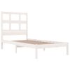 Estructura De Cama Madera Maciza De Pino Blanco 90x190 Cm Vidaxl