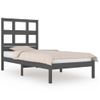 Estructura De Cama Madera Maciza De Pino Gris 90x200 Cm Vidaxl