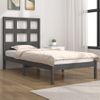 Estructura De Cama Madera Maciza De Pino Gris 90x200 Cm Vidaxl