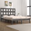 Estructura De Cama Madera Maciza De Pino Gris 120x200 Cm Vidaxl