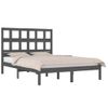 Estructura De Cama Madera Maciza De Pino Gris 120x200 Cm Vidaxl