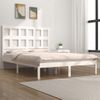 Estructura De Cama Madera Maciza De Pino Blanca 150x200 Cm Vidaxl