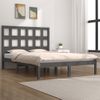 Estructura De Cama Madera Maciza Gris Super King 180x200 Cm Vidaxl