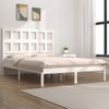 Estructura De Cama Madera Maciza De Pino Blanco 200x200 Cm Vidaxl