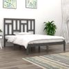 Estructura De Cama Madera Maciza De Pino Gris 120x200 Cm Vidaxl