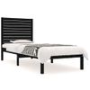 Estructura De Cama Madera Maciza Individual Negra 75x190 Cm Vidaxl