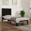 Estructura De Cama Madera Maciza Individual Negra 75x190 Cm Vidaxl