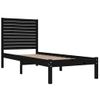 Estructura De Cama Madera Maciza Individual Negra 75x190 Cm Vidaxl