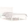 Estructura De Cama De Madera Maciza Blanca 135x190 Cm Vidaxl