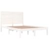 Estructura De Cama De Madera Maciza Blanca 135x190 Cm Vidaxl