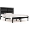 Estructura De Cama De Madera Maciza Negra 140x190 Cm Vidaxl