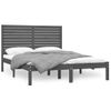 Estructura De Cama De Madera Maciza Gris 120x200 Cm Vidaxl