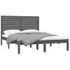 Estructura De Cama De Madera Maciza Gris 120x200 Cm Vidaxl