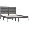 Estructura De Cama De Madera Maciza Gris 120x200 Cm Vidaxl