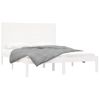 Estructura De Cama Madera Maciza Blanca King Size 150x200 Cm Vidaxl