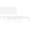 Estructura De Cama Madera Maciza Blanca King Size 150x200 Cm Vidaxl