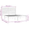 Estructura De Cama Madera Maciza Blanca King Size 150x200 Cm Vidaxl