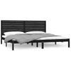 Estructura De Cama Madera Maciza Negro Supe King 180x200 Cm Vidaxl