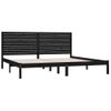 Estructura De Cama Madera Maciza Negro Supe King 180x200 Cm Vidaxl