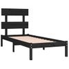 Estructura De Cama Madera Maciza Individual Negra 75x190 Cm Vidaxl