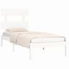 Estructura De Cama Individual Madera Maciza Blanco 90x190 Cm Vidaxl