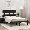 Estructura De Cama Madera Maciza Negra 120x190 Cm Vidaxl