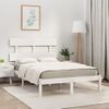 Estructura De Cama De Madera Maciza Blanca 135x190 Cm Vidaxl