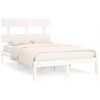 Estructura De Cama De Madera Maciza Blanca 140x190 Cm Vidaxl