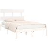 Estructura De Cama De Madera Maciza Blanca 140x190 Cm Vidaxl