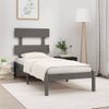 Estructura De Cama Madera Maciza De Pino Gris 90x200 Cm Vidaxl