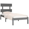 Estructura De Cama Madera Maciza De Pino Gris 90x200 Cm Vidaxl