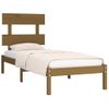 Estructura De Cama Madera Maciza Marrón Miel 100x200 Cm Vidaxl