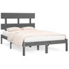 Estructura De Cama De Madera Maciza Gris 120x200 Cm Vidaxl