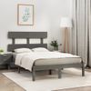 Estructura De Cama De Madera Maciza Gris 120x200 Cm Vidaxl