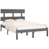 Estructura De Cama De Madera Maciza Gris 120x200 Cm Vidaxl