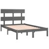 Estructura De Cama De Madera Maciza Gris 120x200 Cm Vidaxl