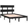 Estructura De Cama De Madera Maciza Negra 140x200 Cm Vidaxl