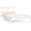 Estructura De Cama Madera Maciza Blanco Supe King 180x200 Cm Vidaxl